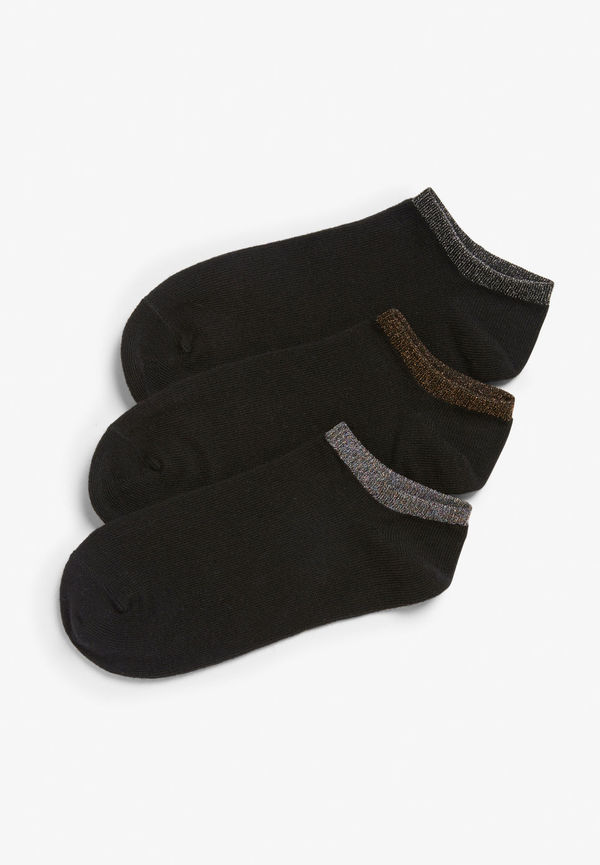3-pack ankle socks - Black