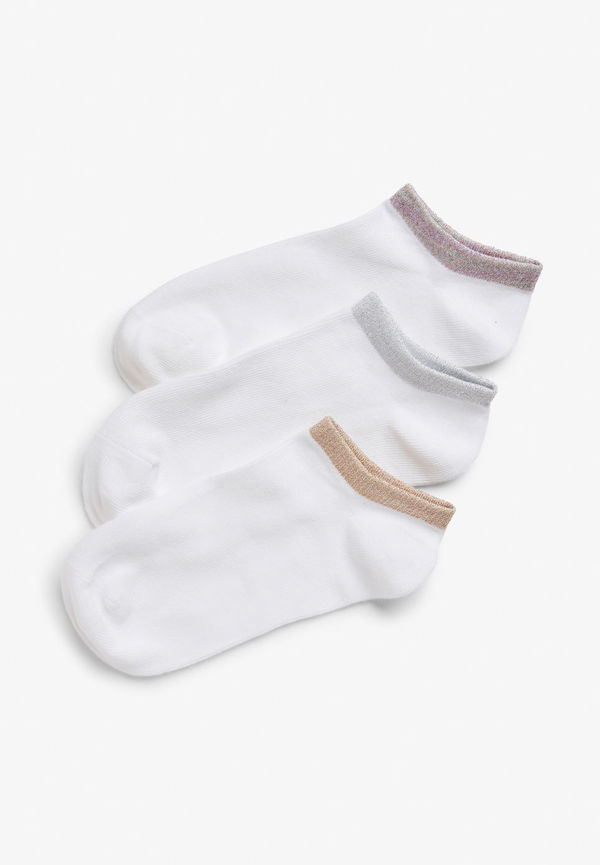 3-pack ankle socks - White