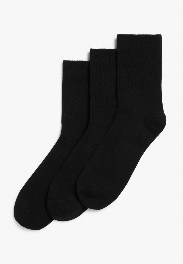 3-pack cotton socks - Black