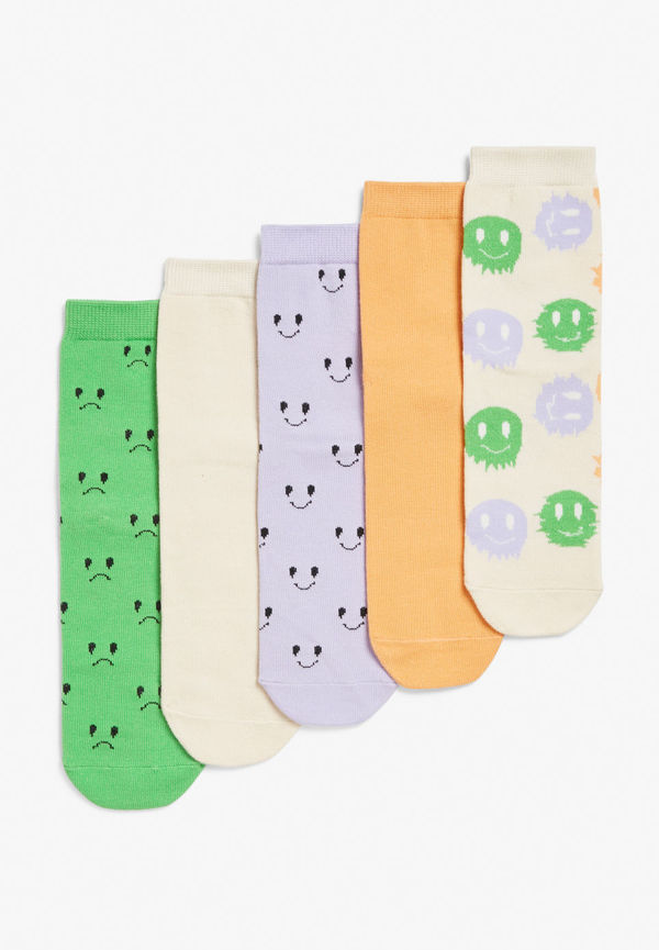 5-pack Monki socks - Beige