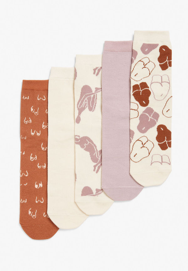 5-pack Monki socks - White