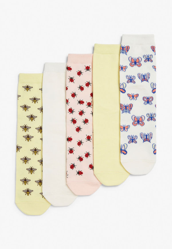 5-pack Monki socks - Yellow
