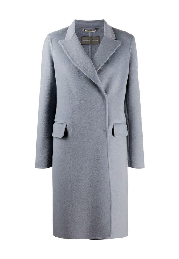 Alberta Ferretti - Ullkappor - Blå - Dam - Storlek: Xl,M