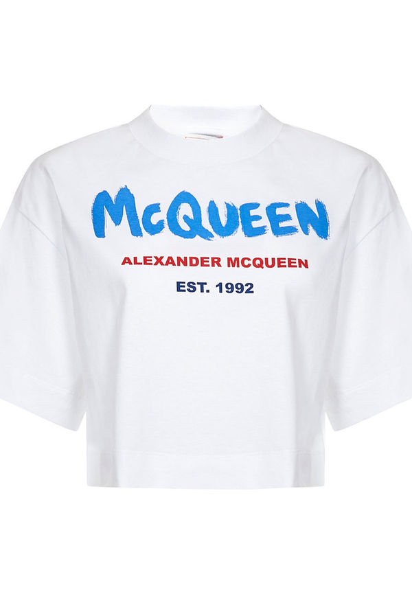 Alexander McQueen - T-shirts - Röd - Dam - Storlek: Xs,2Xs,S
