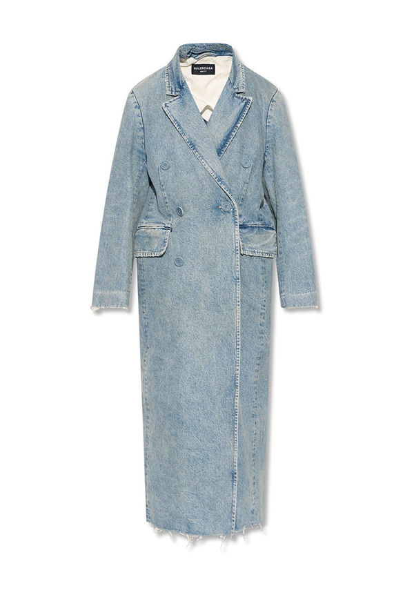 Balenciaga - Trenchcoats - Blå - Dam - Storlek: S