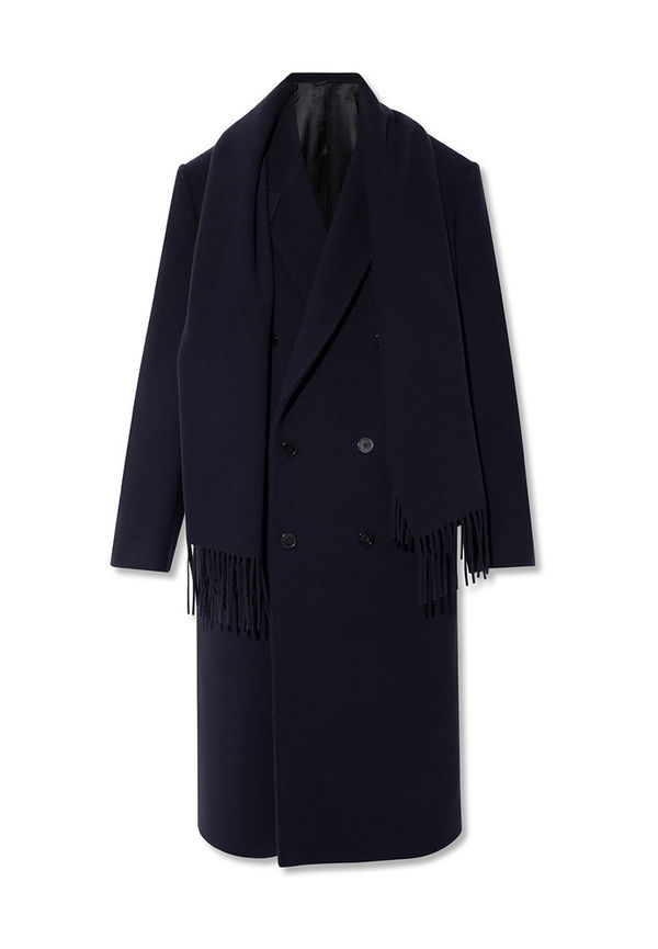 Balenciaga - Ullkappor - Blå - Dam - Storlek: L,S