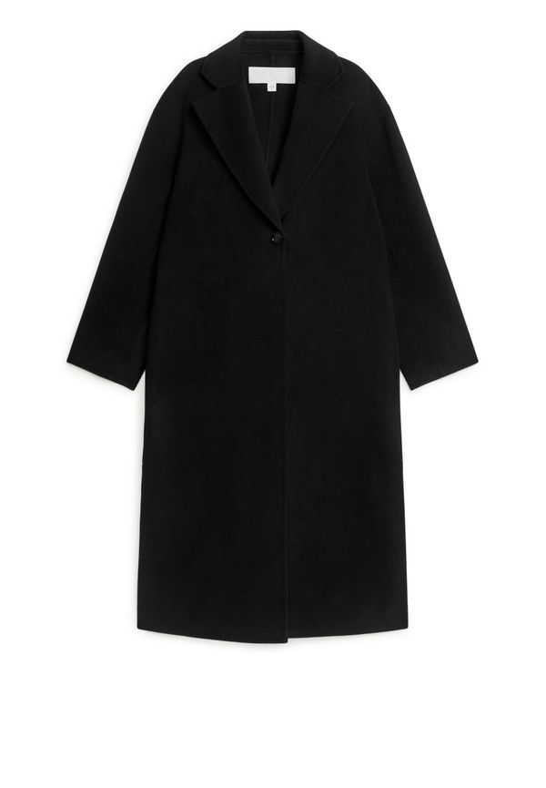 Belted Wool Coat - Black