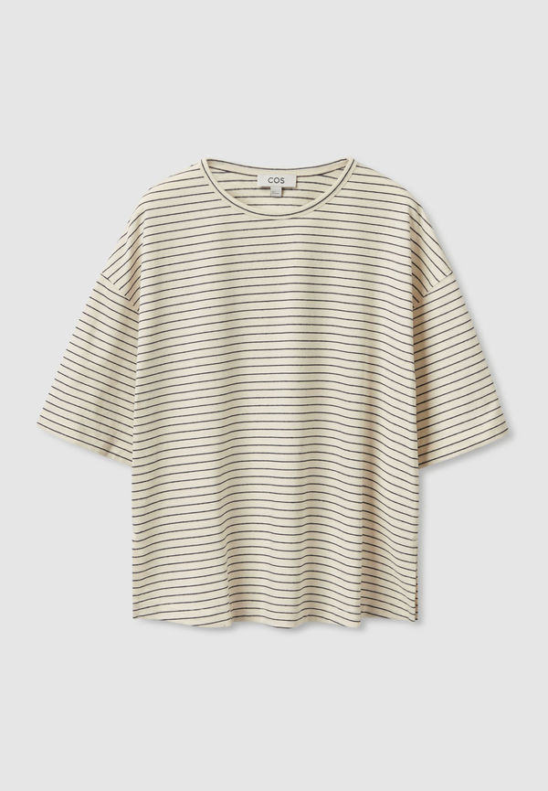 BOXY-FIT COTTON-BLEND KNITTED T-SHIRT