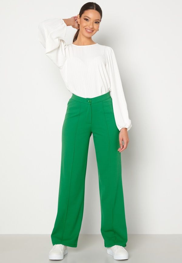 BUBBLEROOM Hilma soft suit trousers Green S