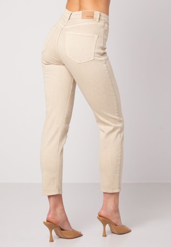 BUBBLEROOM Lana high waist jeans Beige 40