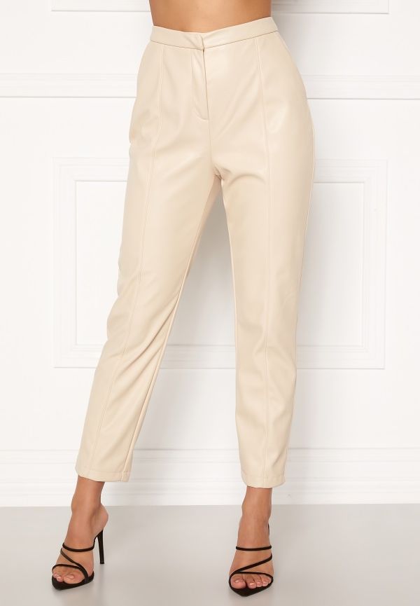 BUBBLEROOM Mina PU trousers Beige 38