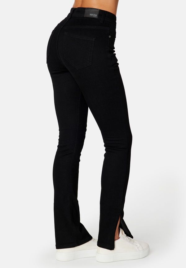 BUBBLEROOM Tinnie slit high waist jeans Black 40