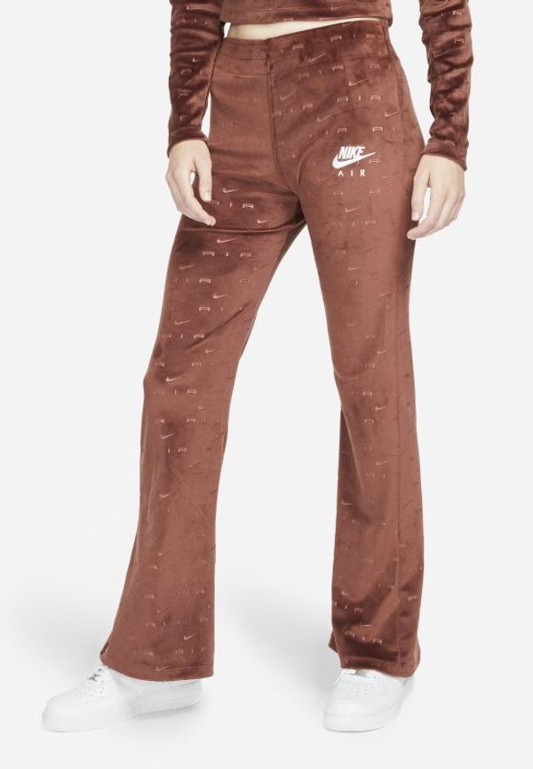 Byxor i velour med medelhög midja Nike Air för kvinnor - Brun