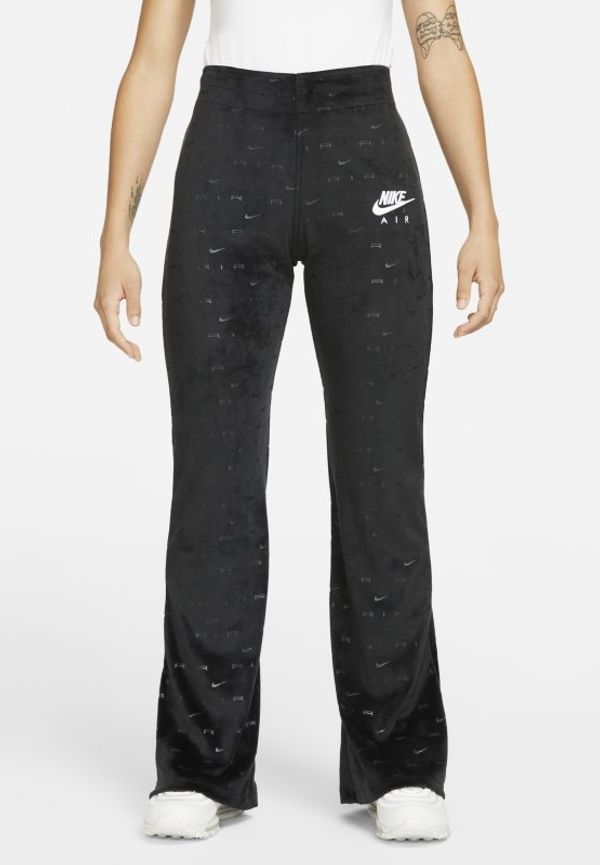 Byxor i velour med medelhög midja Nike Air för kvinnor - Svart