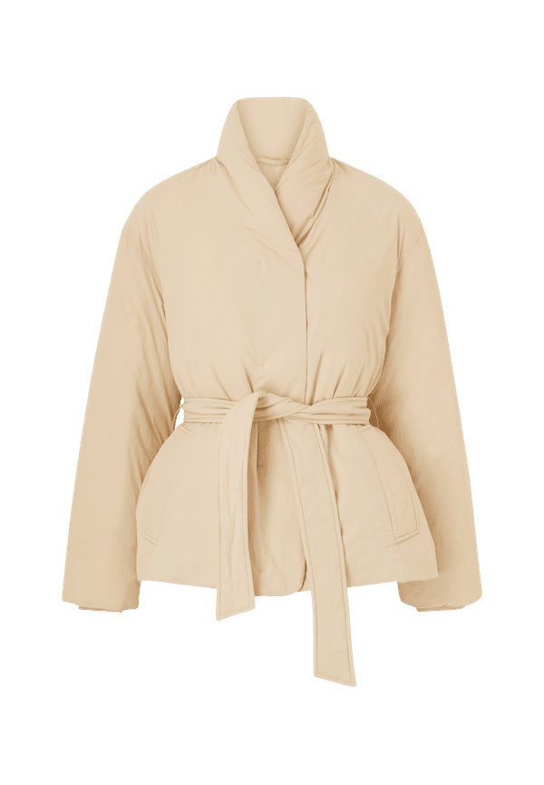 Calvin Klein - Dunjacka Recycled Down Wrap Puffer Jacket - Beige