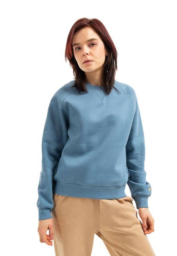 Carhartt Wip - Hoodies - Blå - Dam - Storlek: Xs,L,S,M