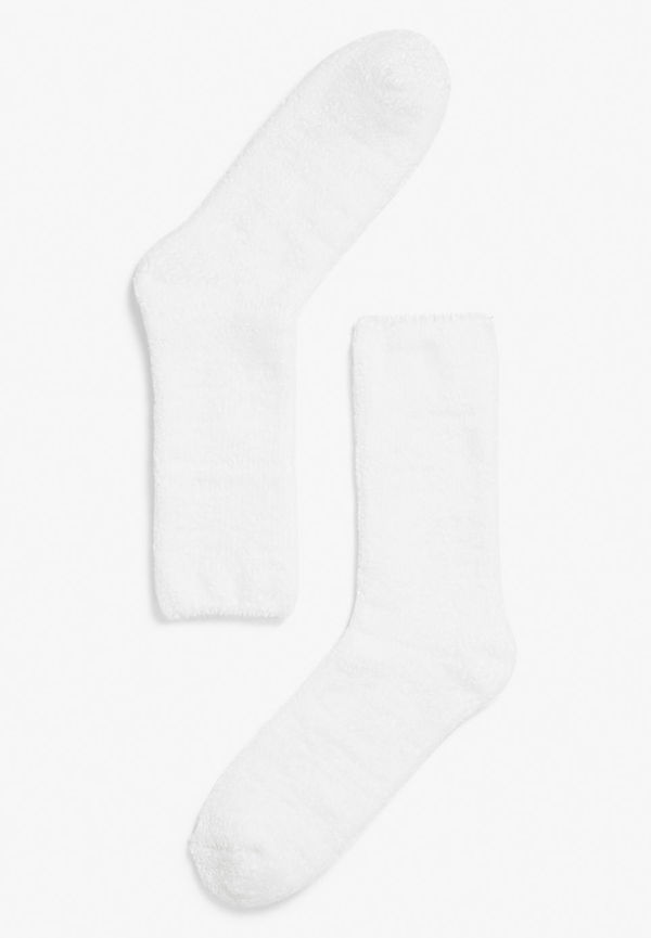 Chenille socks - White