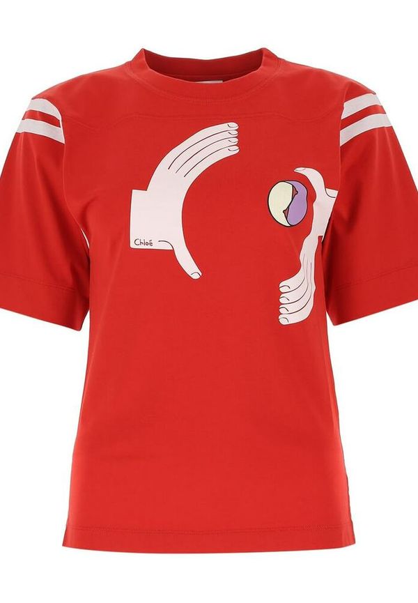 Chloé - T-shirts - Röd - Dam - Storlek: Xs,L,S,M