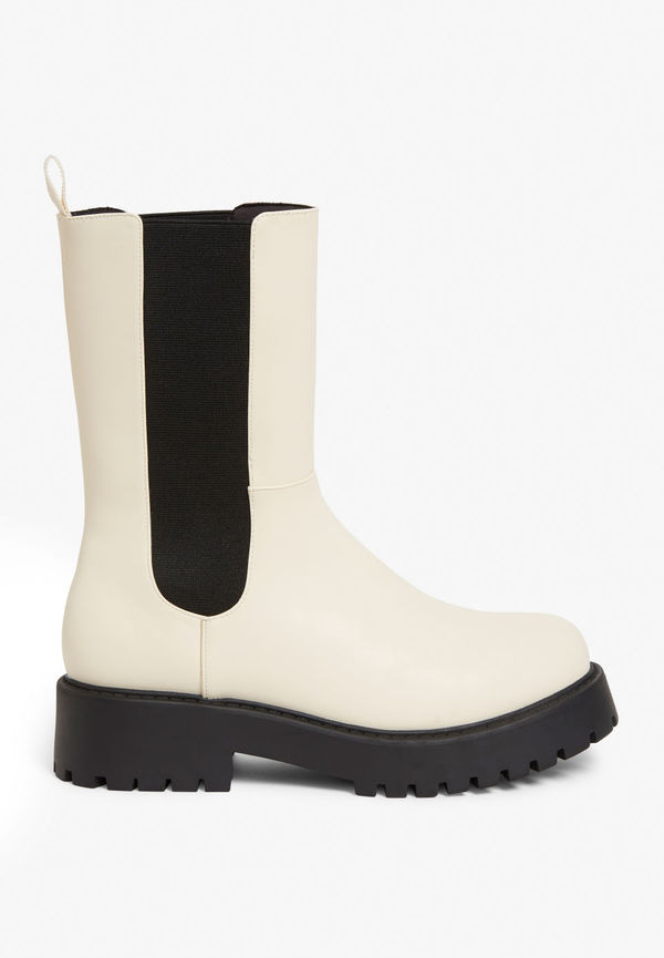 Chunky chelsea boots - Beige
