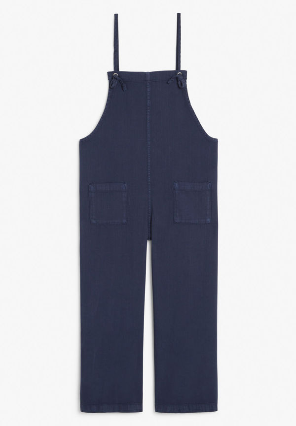 Cotton smock dungarees - Blue