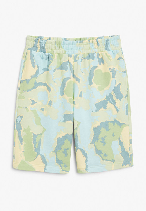 Cotton sweat shorts - Green