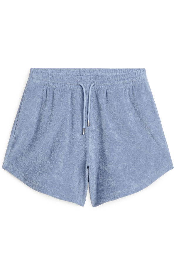 Cotton Towelling Shorts - Blue