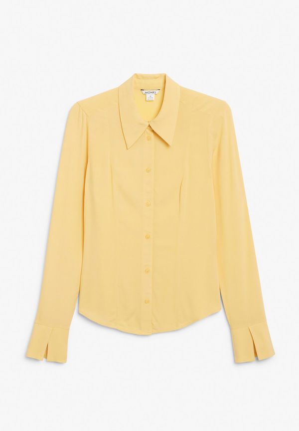 Crepe shirt blouse - Yellow