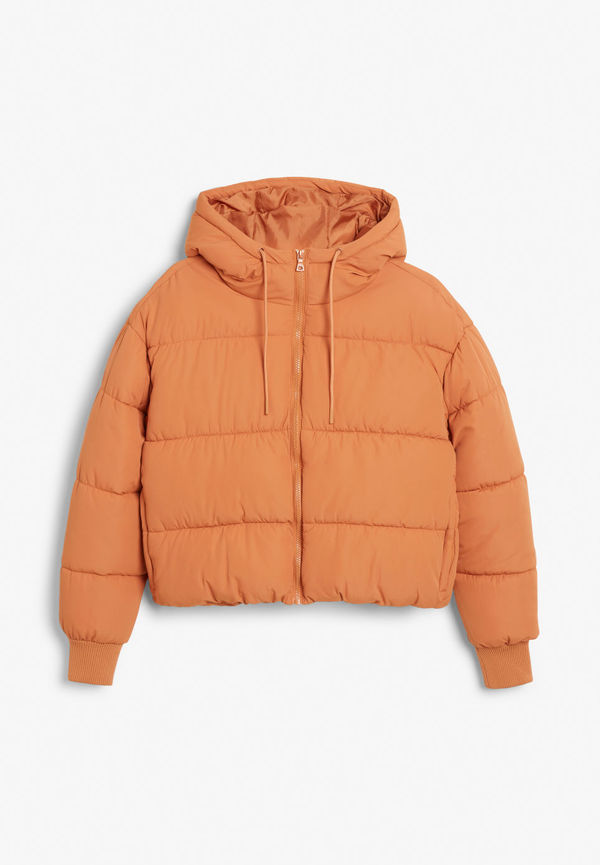 Cropped puffer jacket - Orange