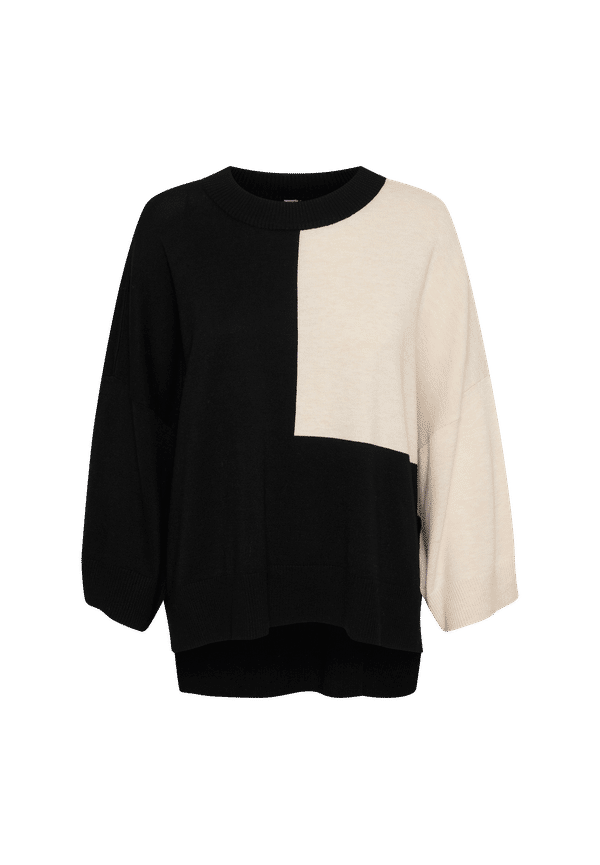 Culture - Tröja cuAnnemarie Block Pullover - Svart