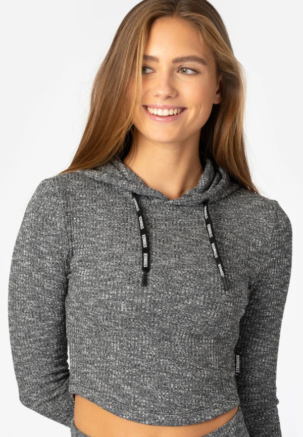 Cush Cropped Hoodie Anthracite