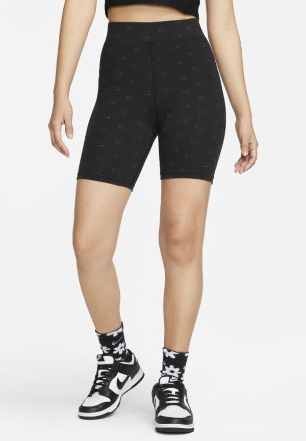 Cykelshorts med hög midja Nike Air för kvinnor - Svart