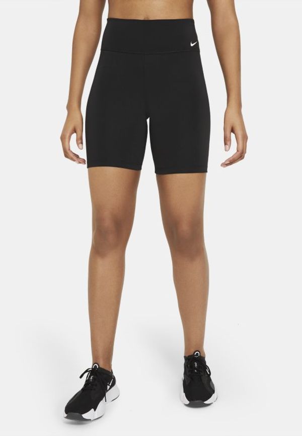 Cykelshorts Nike One med medelhög midja 18 cm för kvinnor - Svart