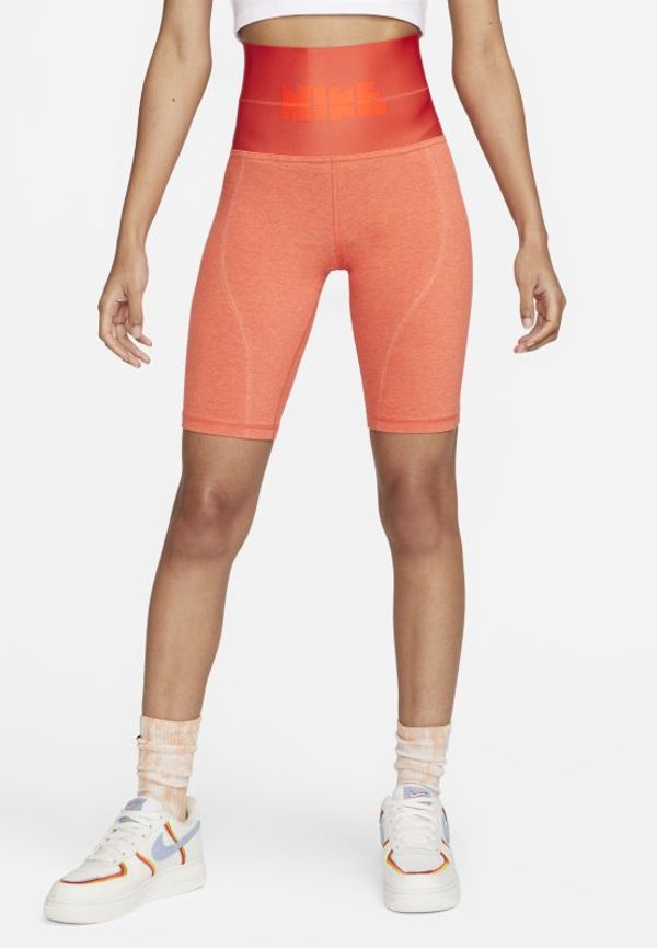 Cykelshorts Nike Sportswear Circa 72 med hög midja för kvinnor - Orange