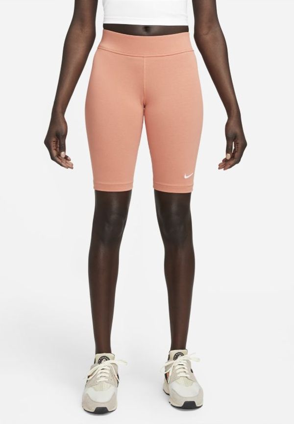 Cykelshorts Nike Sportswear Essential med medelhög midja för kvinnor - Orange