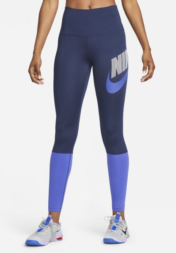 Dansleggings Nike Dri-FIT One med hög midja för kvinnor - Blå
