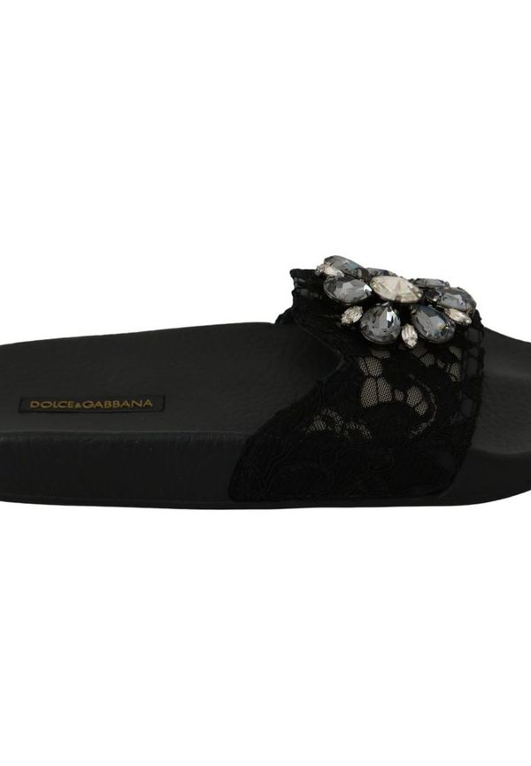 Dolce & Gabbana - Flip-flops - Svart - Dam - Storlek: 36 EU