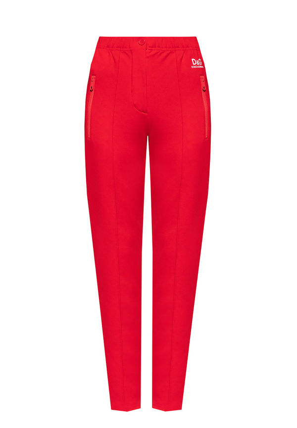 Dolce & Gabbana - Kostymbyxor - Röd - Dam - Storlek: S