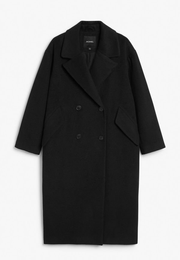 Double-breasted coat - Black