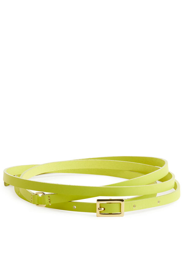 Double-Wrapped Waist Belt - Yellow
