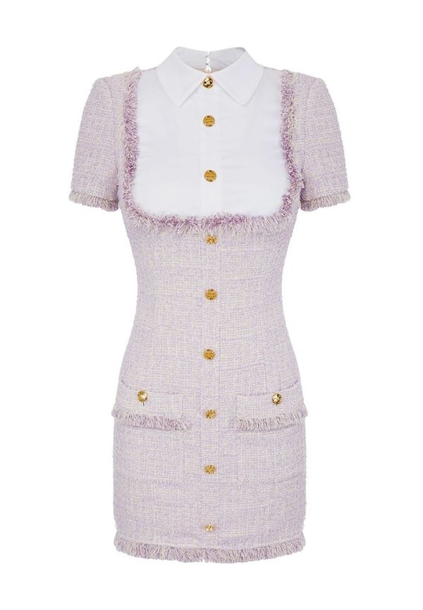 Elisabetta Franchi - Klänningar - Lila - Dam - Storlek: 2XS