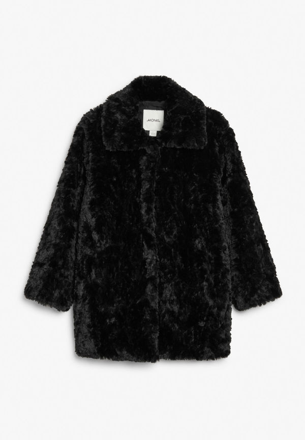 Faux fur coat - Black