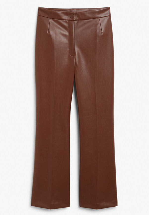 Faux leather trousers - Beige