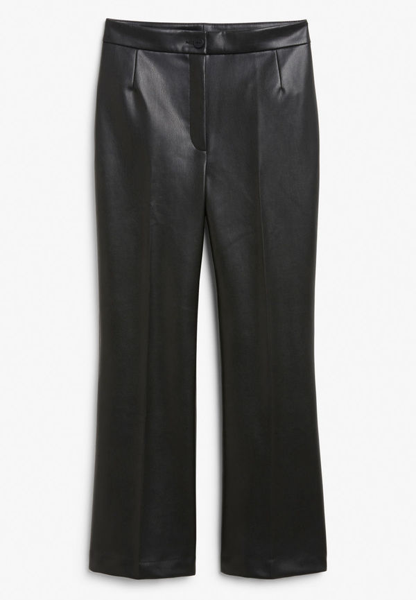 Faux leather trousers - Black