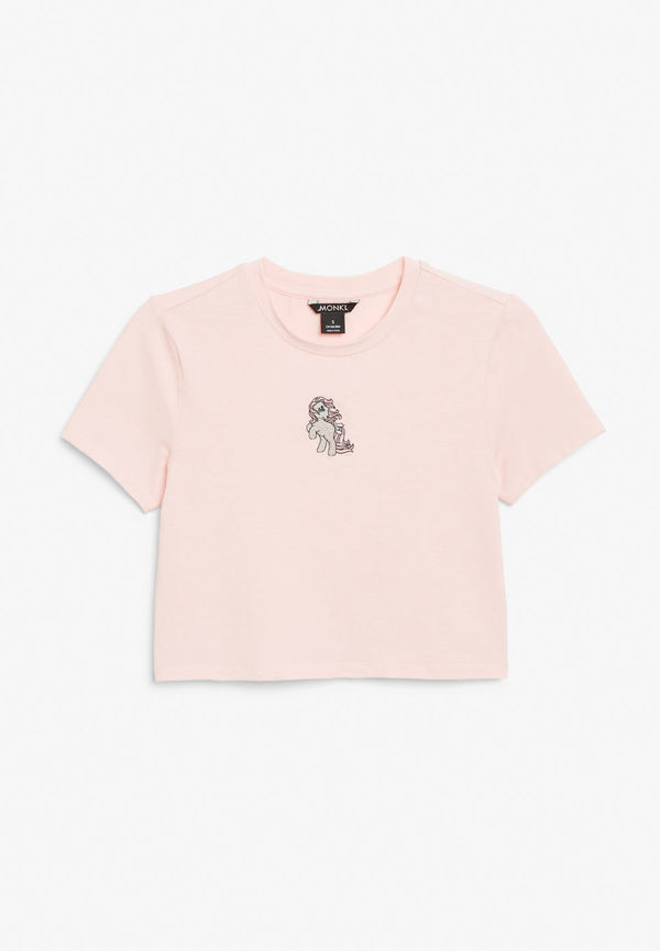 Fitted crop top - Pink