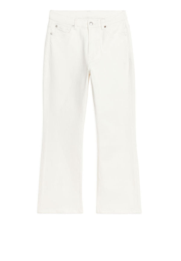 FLARED CROPPED Stretch Jeans - White