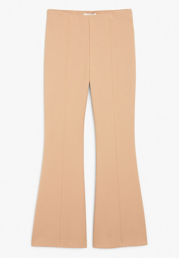 Flared trousers - Beige