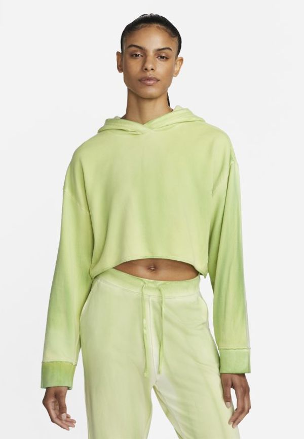 Fleecehuvtröja Nike Yoga Luxe för kvinnor - Gul