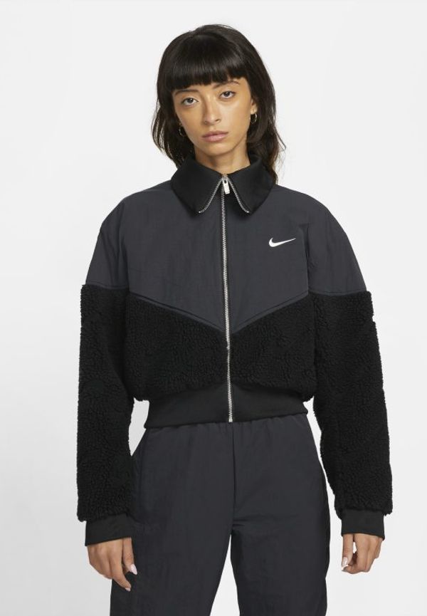 Fleecejacka Nike Sportswear Icon Clash för kvinnor - Svart