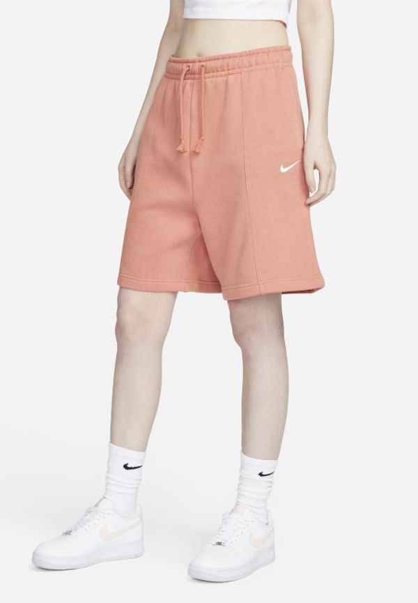 Fleeceshorts med hög midja Nike Sportswear Essential för kvinnor - Orange