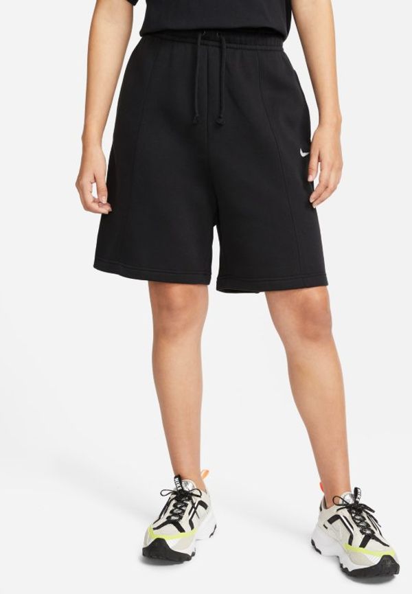 Fleeceshorts med hög midja Nike Sportswear Essential för kvinnor - Svart